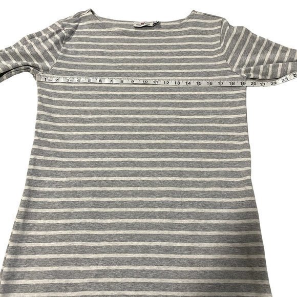Vineyard Vines Stripe Cotton Dress Gray and White Size Medium - Picture 7 of 8